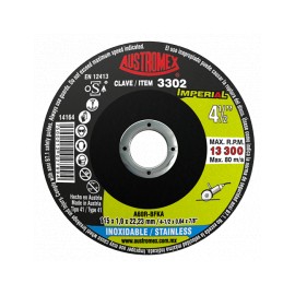 Disco para corte de acero inoxidable 4-1/2 Pulg 3302 Austromex