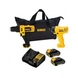 Combo Rotomartillo y Atornillador de Impacto 12V DCK202C2 DeWalt