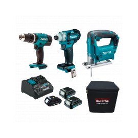 Combo rotomartillo sierra caladora y atornillador de impacto DK0095NX1JV Makita